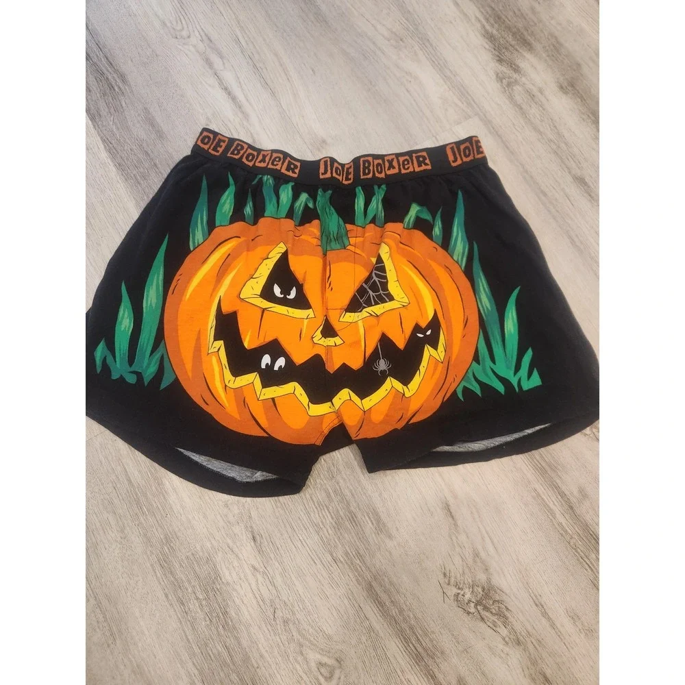 Joe Boxer Mens size Medium Halloween Jack O Lantern Pumpkin‎ Boxer Shorts